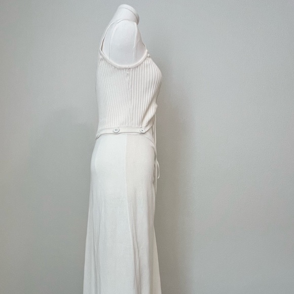 Christopher Esber Ruched Disconnect Knit Dress Cutout Cami Beige - Picture 9 of 11